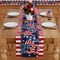 250th Anniversary USA Table Runner - 13x36 Inch Red White and Blue Patriotic Stars Decor - Burlap Texture Polyester Table Runner for 4th of July, Memorial Day, and Independence Day Feasts